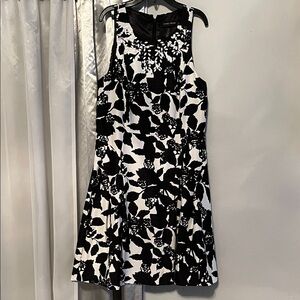 Ivanka Trump Monochrome Floral Dress